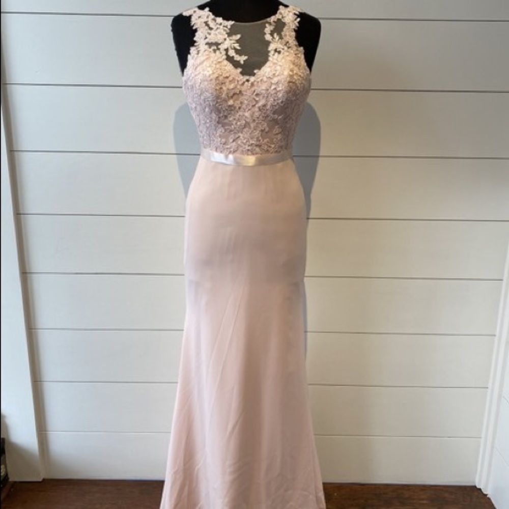 Ashley & Justin Pink Bridesmaid Dress
